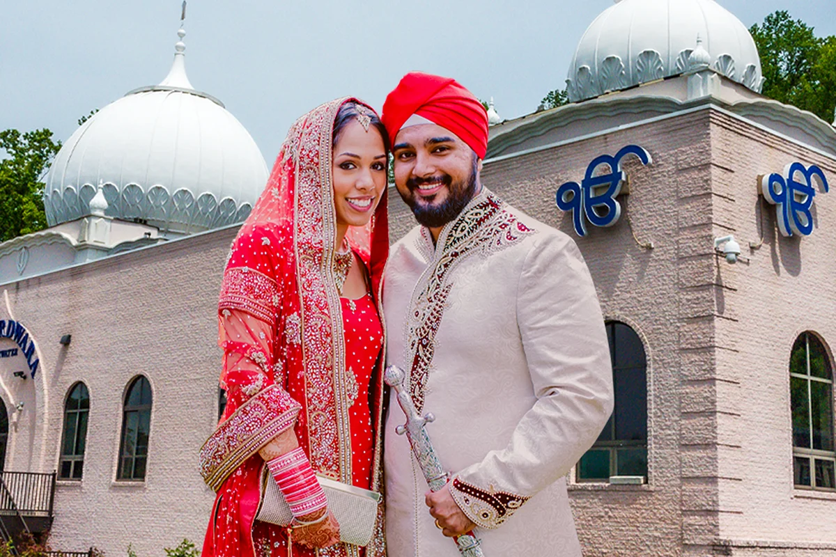 South Asian wedding couple photographed in New Jersey