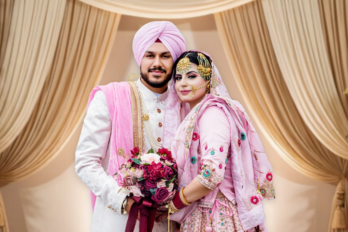 Sikh Anand Karaj wedding ceremony and Punjabi celebration