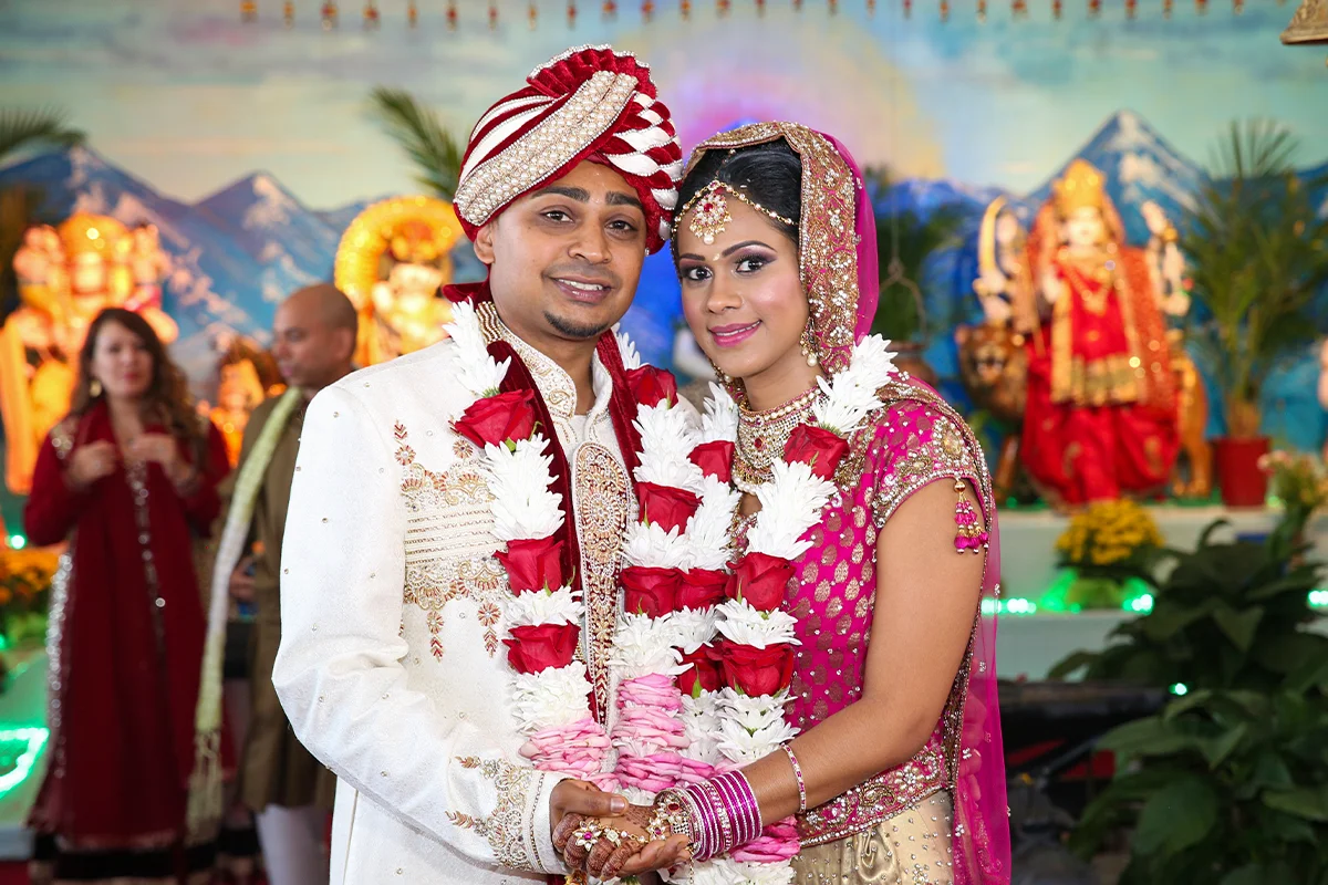 Guyanese wedding couple portrait