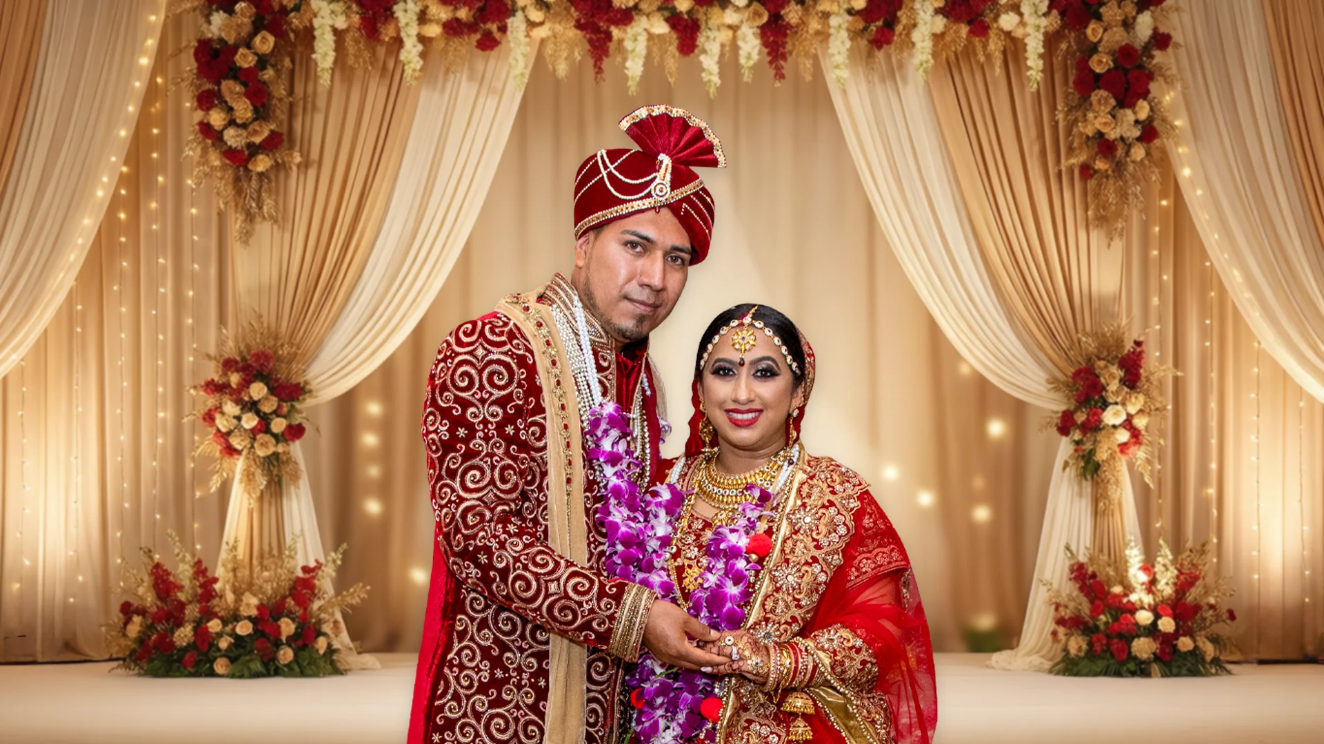 Guyanese wedding couple photographed in New York and New Jersey