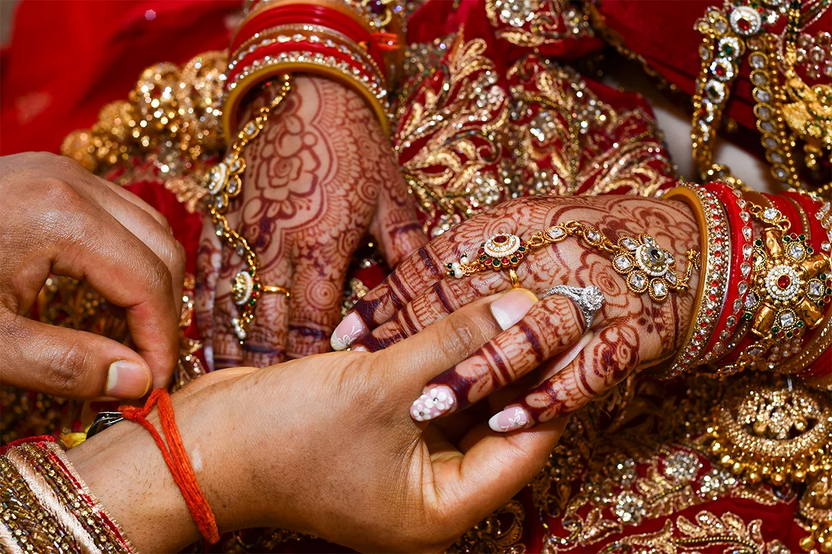Indian wedding details and rings