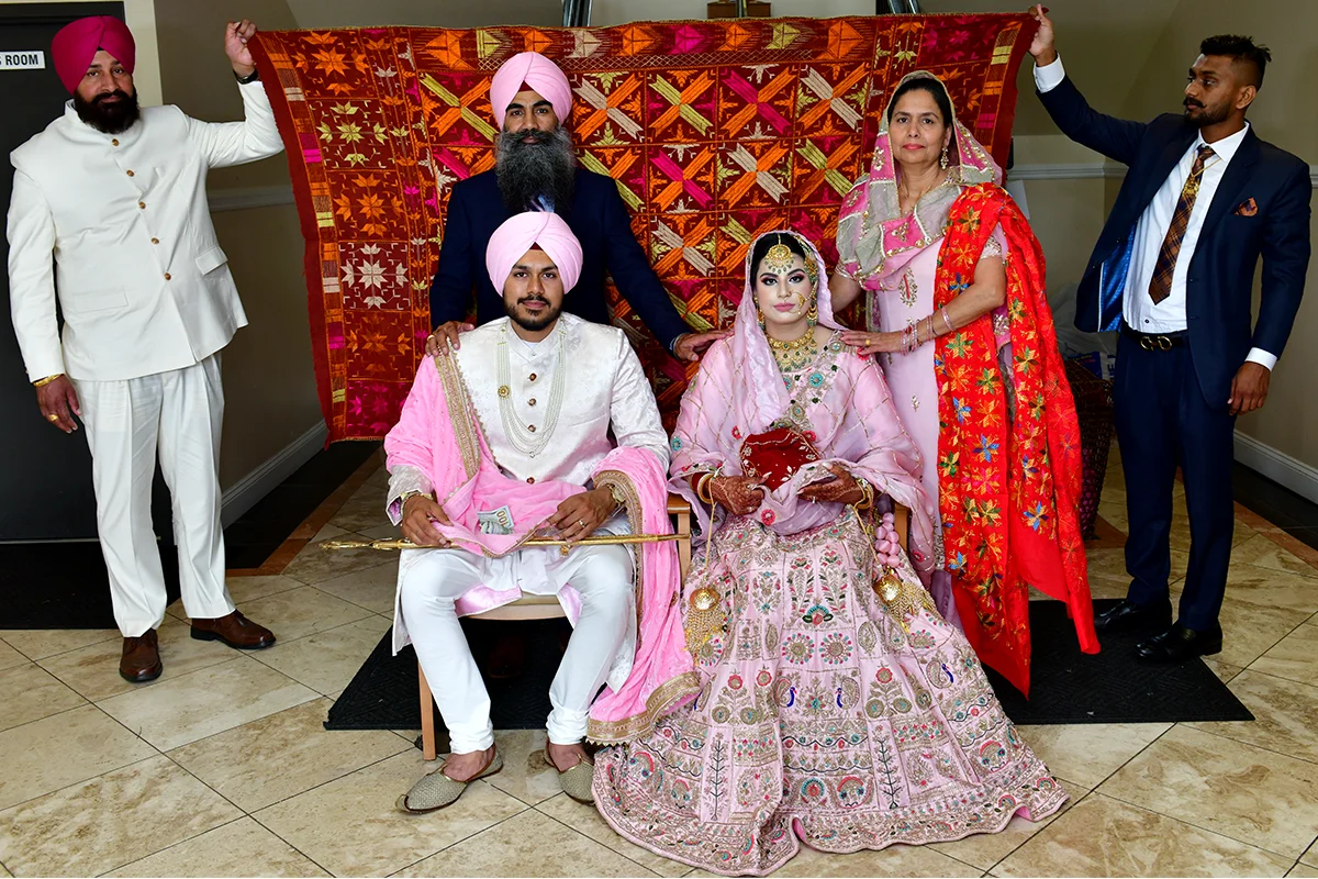 Punjabi wedding Chunni ceremony