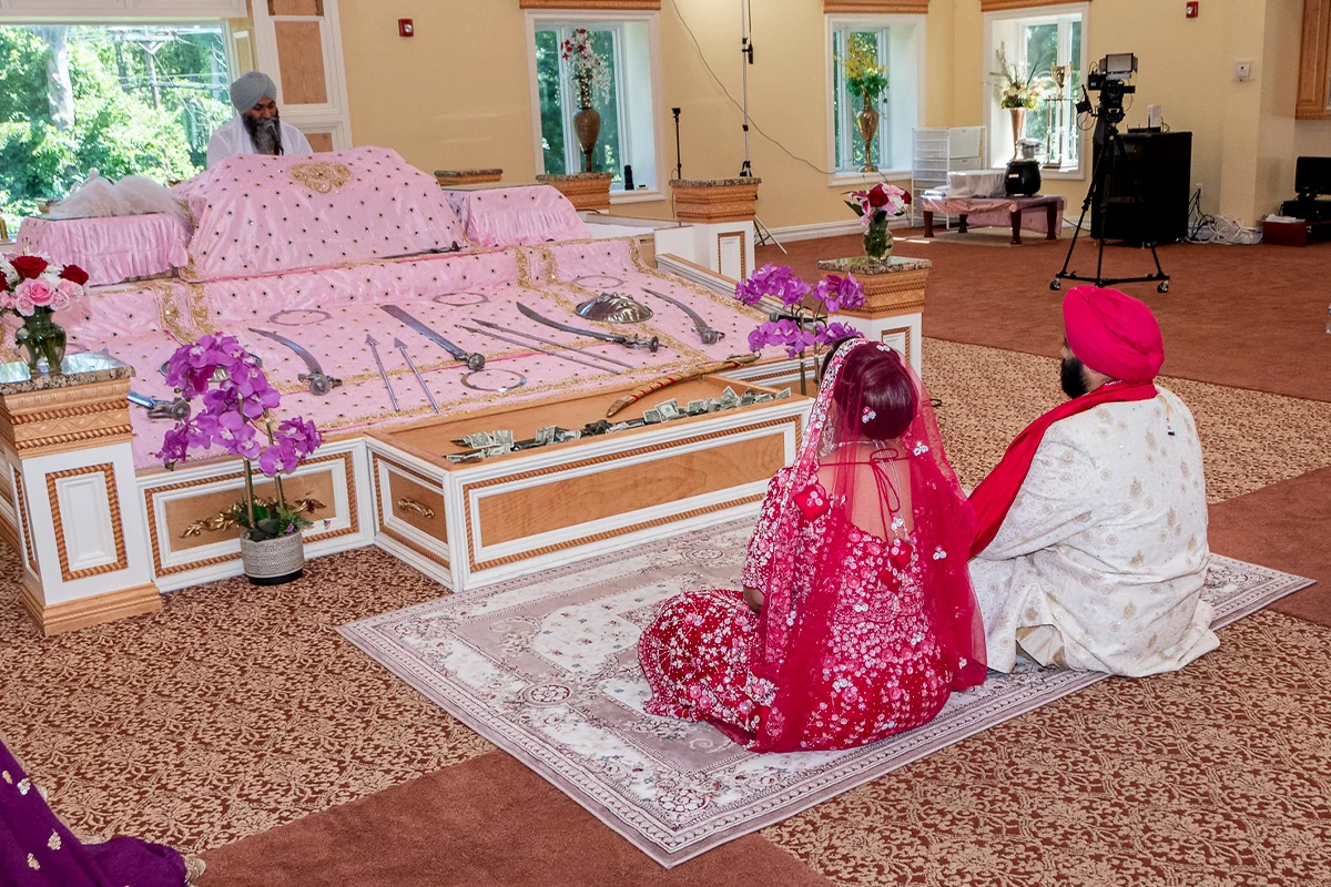 Sikh Anand Karaj ceremony at a Gurdwara in New York